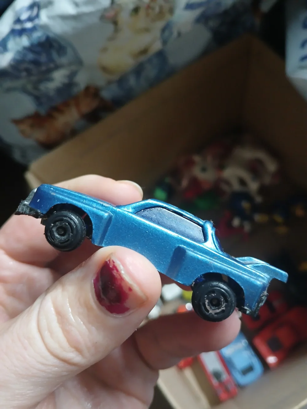 1980s Summer Marz Karz BMW 3.5 CSL S8004 die-cast toy car in blue.